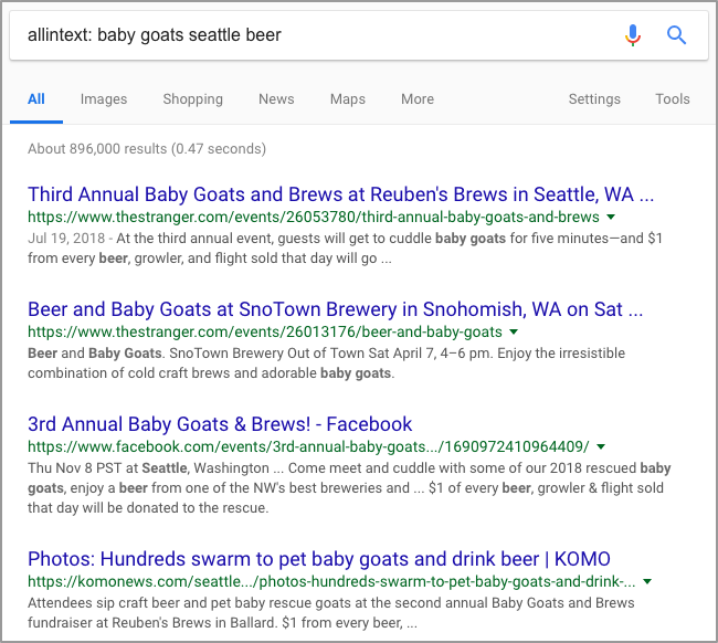 allintext baby goats seattle beer Google Search