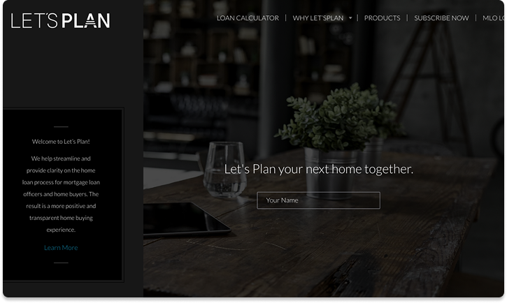lets plan homepage image