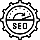 seo black and white icon
