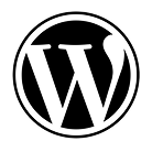 wordpress black and white icon
